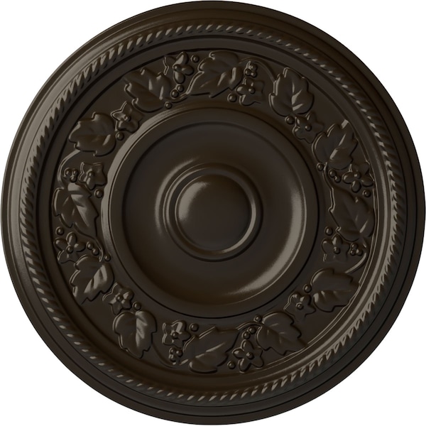 Ekena Millwork Tyrone Ceiling Medallion (Fits Canopies up to 6 3/4"), Hand-Painted Stone Hearth, 16 1/8"OD x 3/4"P CM16TYSHF - main
